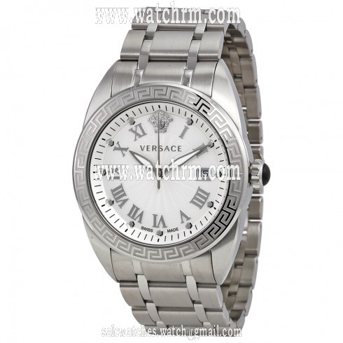 Versace V-Spirit Silver Dial Stainless Steel Ladies Watch VFE040013
