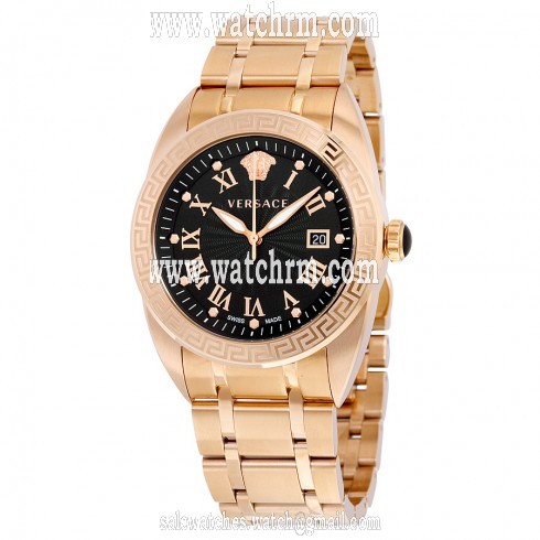 Versace V-Sport II Black Dial Rose Gold-plated Men's Watch VFE10-0013