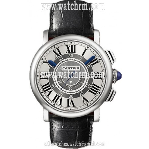 Cartier Rotonde Central Chronograph 18kt White Gold Case Unisex Watch W1556051