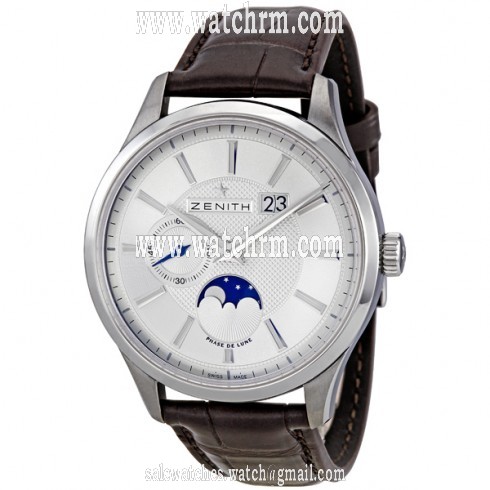 Zenith Captain Moonphase Automatic Silver Dial Men's Watch 03214069102C498