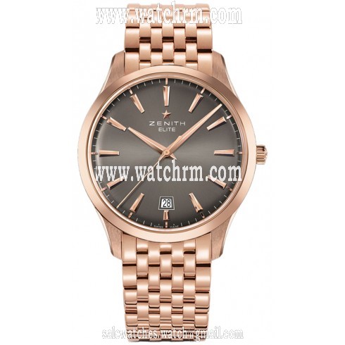 Zenith Captain Central Second Grey Dial Rose Gold Polished Men's Watch 18.2020.670/22.M2020