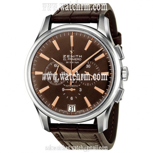 Zenith Captain Chronograph Brown Dial Brown Alligator Leather Men's Watch 03.2110.400/75.C498