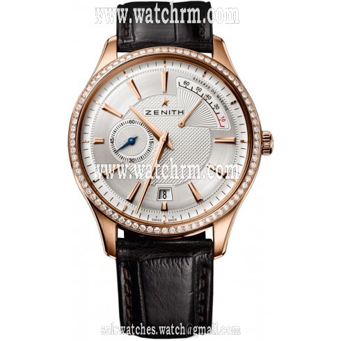 Zenith Captain Power Reserve Silver Dial Black Leather Men's Watch 22.2120.685/02.C498