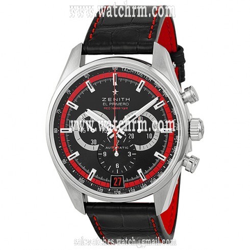 Zenith El Primero 36000 VPH Black Dial Black Leather Men's Watch 03.2043.400/25.C703