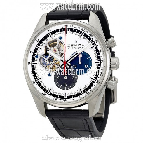 Zenith El Primero Chronomaster Silver Dial Black Leather Men's Watch 03.2040.4061/69.C496