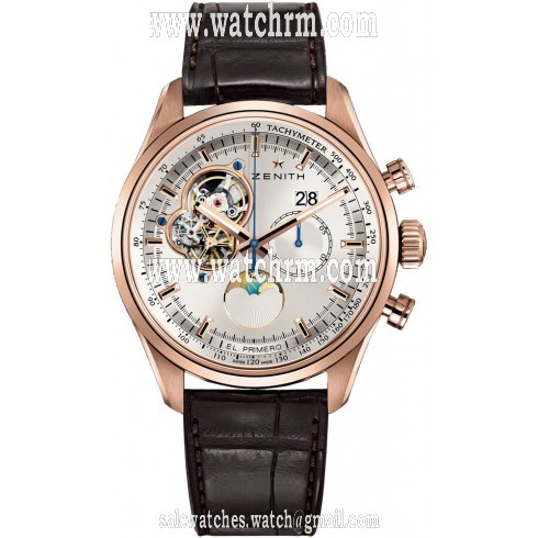 Zenith El Primero Chronomaster Silver Dial Brown Leather Men's Watch 18.2160.4047/01.C713