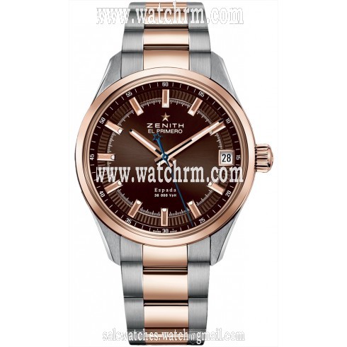 Zenith El Primero Espada Brown Dial Two-Tone Stainlesss Steel Men's Watch 51.2170.4650/75.M2170