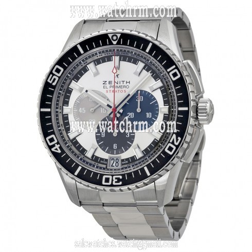 Zenith El Primero Stratos Flyback Chronograph Automatic Silver Dial Stainless Steel Men's Watch 03206640569M2060