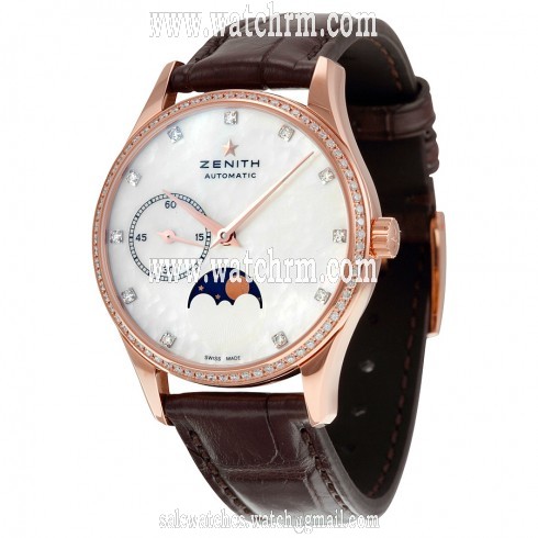 Zenith Heritage Ultra Thin Moonphase Automatic Mother of Pearl Dial Ladies Watch 22.2310.692/81.C709