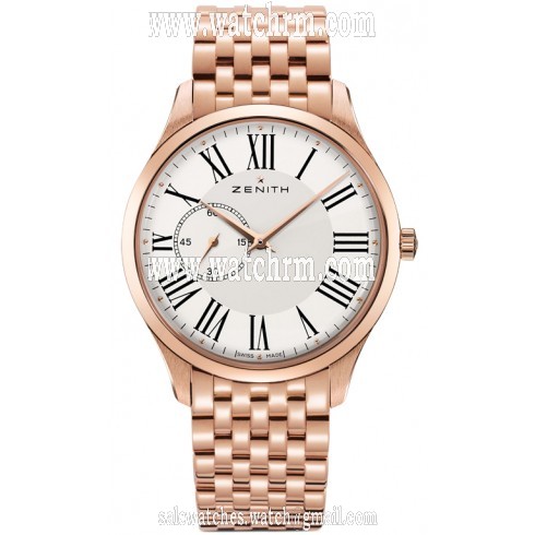 Zenith Heritage Ultra Thin Small Seconds White Dial Rose Gold Polished Men's Watch 18.2010.681/11.M2010