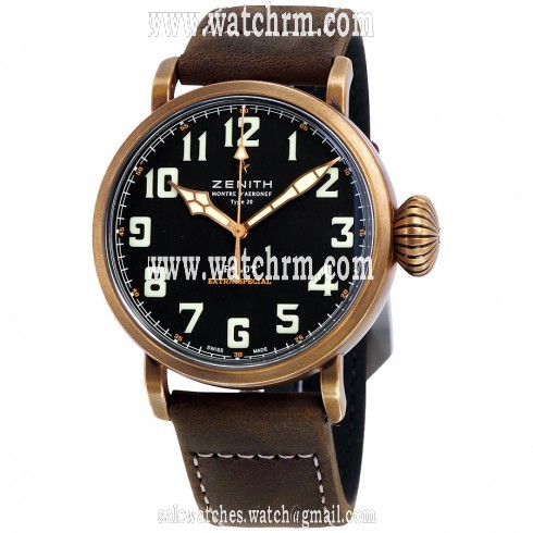 Zenith Pilot Montre D'aeronef Type 20 Black Dial Automatic Men's Watch 29.2430.679/21.C753