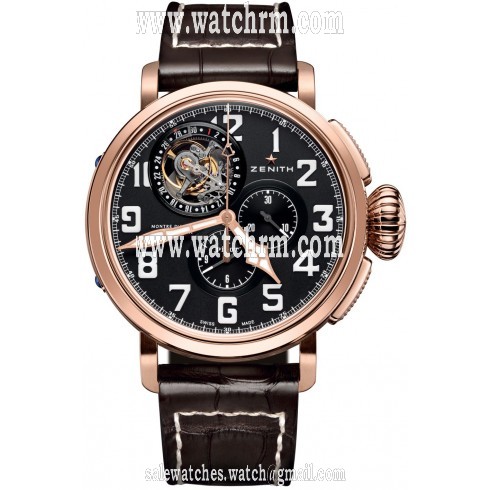 Zenith Pilot Montre d'Aeronef Type 20 Tourbillon Men's Watch 872430403521C721