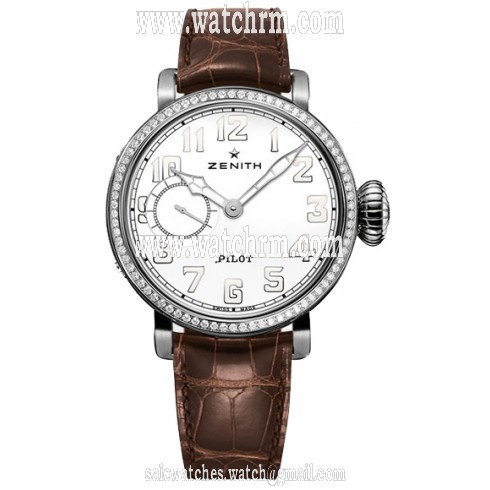 Zenith Pilot Montre d'Aeronef White Dial Automatic Ladies Watch 16193068131C725