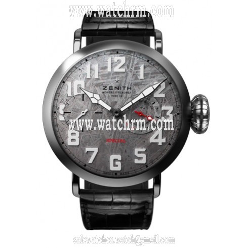 Zenith Pilot Type 20 Tribute to Louis Bleriot Sapphire and 18K White Gold Men's Watch 042421501117C714