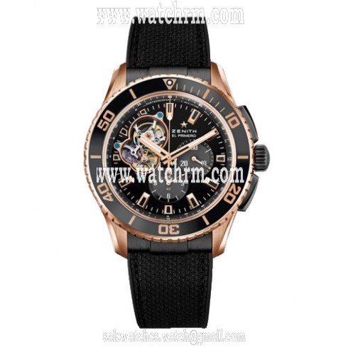 Zenith Stratos Spindrift Carbon Fiber Dial Chronograph Men's Watch 862060406121R573